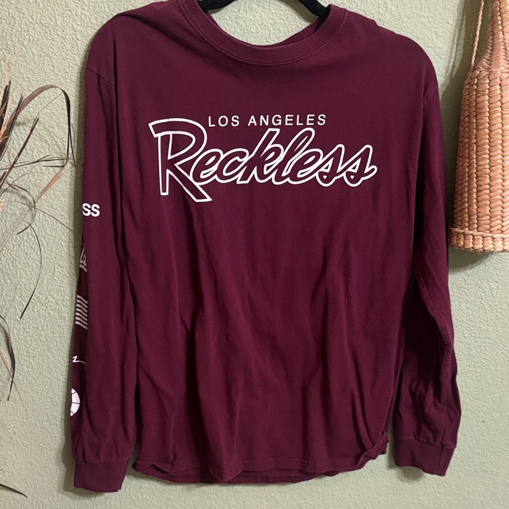 Young & Reckless Burgundy Tee